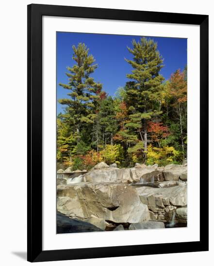 Large Boulders in the Swift River, Kancamagus Highway, New Hampshire, New England, USA-Amanda Hall-Framed Photographic Print