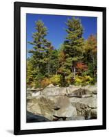 Large Boulders in the Swift River, Kancamagus Highway, New Hampshire, New England, USA-Amanda Hall-Framed Photographic Print