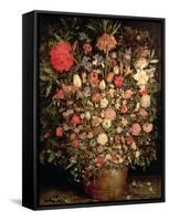 Large Bouquet of Flowers in a Wooden Tub, 1606-07-Jan Brueghel the Elder-Framed Stretched Canvas