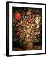 Large Bouquet of Flowers in a Wooden Tub, 1606-07-Jan Brueghel the Elder-Framed Giclee Print