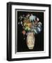 Large Bouquet on a Black Background, C.1910-Odilon Redon-Framed Premium Giclee Print