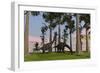 Large Brachiosaurus Dinosaurs Grazing Among Trees-null-Framed Art Print