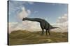 Large Brachiosaurus in a Barren Evnironment-null-Stretched Canvas