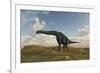 Large Brachiosaurus in a Barren Evnironment-null-Framed Art Print