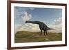 Large Brachiosaurus in a Barren Evnironment-null-Framed Art Print