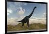 Large Brachiosaurus in a Barren Evnironment-null-Framed Art Print