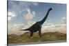 Large Brachiosaurus in a Barren Evnironment-null-Stretched Canvas