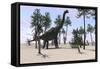 Large Brachiosaurus in a Tropical Environment-null-Framed Stretched Canvas