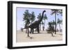 Large Brachiosaurus in a Tropical Environment-null-Framed Art Print