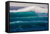 Large breaking wave, West Oahu, Hawaii-Mark A Johnson-Framed Stretched Canvas