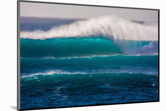 Large breaking wave, West Oahu, Hawaii-Mark A Johnson-Mounted Photographic Print