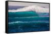 Large breaking wave, West Oahu, Hawaii-Mark A Johnson-Framed Stretched Canvas