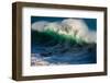 Large breaking wave, West Oahu, Hawaii-Mark A Johnson-Framed Photographic Print