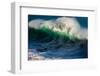 Large breaking wave, West Oahu, Hawaii-Mark A Johnson-Framed Photographic Print