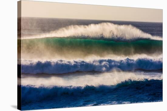 Large breaking wave, West Oahu, Hawaii-Mark A Johnson-Stretched Canvas