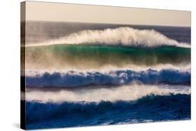 Large breaking wave, West Oahu, Hawaii-Mark A Johnson-Stretched Canvas