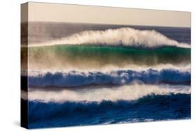 Large breaking wave, West Oahu, Hawaii-Mark A Johnson-Stretched Canvas