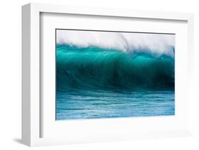 Large breaking wave, West Oahu, Hawaii-Mark A Johnson-Framed Photographic Print