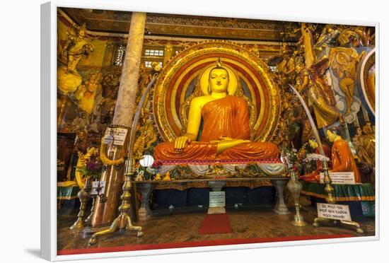 Large Buddhist Statue at Gangaramaya Temple, Colombo, Sri Lanka, Asia-Charlie-Framed Photographic Print