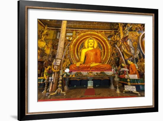 Large Buddhist Statue at Gangaramaya Temple, Colombo, Sri Lanka, Asia-Charlie-Framed Photographic Print