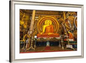 Large Buddhist Statue at Gangaramaya Temple, Colombo, Sri Lanka, Asia-Charlie-Framed Photographic Print
