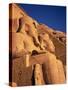 Large Carved Seated Statues of the Pharaoh, Temple of Rameses II, Nubia, Egypt-Sylvain Grandadam-Stretched Canvas
