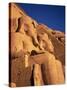 Large Carved Seated Statues of the Pharaoh, Temple of Rameses II, Nubia, Egypt-Sylvain Grandadam-Stretched Canvas