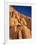 Large Carved Seated Statues of the Pharaoh, Temple of Rameses II, Nubia, Egypt-Sylvain Grandadam-Framed Photographic Print