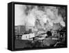 Large Clouds of Smoke from the Spreading Fires-null-Framed Stretched Canvas