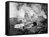 Large Clouds of Smoke from the Spreading Fires-null-Framed Stretched Canvas