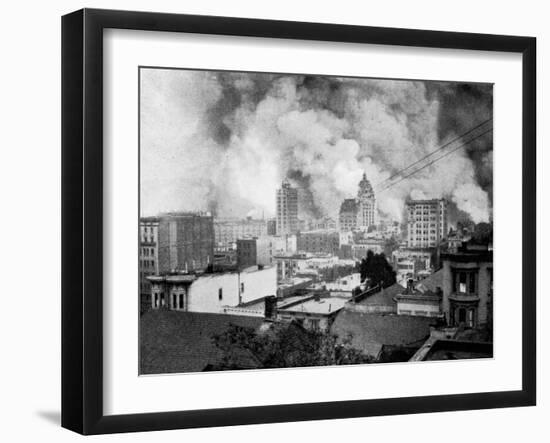 Large Clouds of Smoke from the Spreading Fires-null-Framed Photographic Print