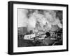 Large Clouds of Smoke from the Spreading Fires-null-Framed Photographic Print