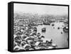 Large Collection of Boats in Singapore Harbor-null-Framed Stretched Canvas