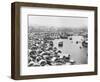 Large Collection of Boats in Singapore Harbor-null-Framed Photographic Print