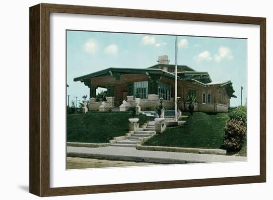 Large Craftsman Bungalow-null-Framed Art Print