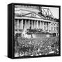 Large Crowd at Abraham Lincoln Inaugural Speech-null-Framed Stretched Canvas