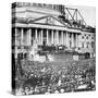 Large Crowd at Abraham Lincoln Inaugural Speech-null-Stretched Canvas