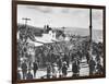 Large Crowd in Dawson City-null-Framed Photographic Print