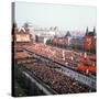 Large Crowd in Red Square-null-Stretched Canvas