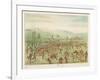 Large Crowd of Native Americans Play Lacrosse-George Catlin-Framed Photographic Print