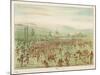 Large Crowd of Native Americans Play Lacrosse-George Catlin-Mounted Photographic Print