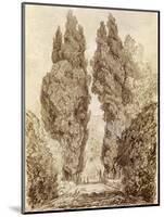 Large Cypresses at the Villa D'Este-Jean-Honoré Fragonard-Mounted Giclee Print