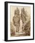 Large Cypresses at the Villa D'Este-Jean-Honoré Fragonard-Framed Giclee Print