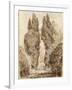 Large Cypresses at the Villa D'Este-Jean-Honoré Fragonard-Framed Giclee Print