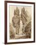 Large Cypresses at the Villa D'Este-Jean-Honoré Fragonard-Framed Giclee Print