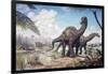 Large Dicraeosaurus Sauropods from the Late Cretaceous of Africa.-null-Framed Art Print