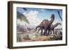 Large Dicraeosaurus Sauropods from the Late Cretaceous of Africa.-null-Framed Art Print