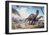 Large Dicraeosaurus Sauropods from the Late Cretaceous of Africa.-null-Framed Art Print