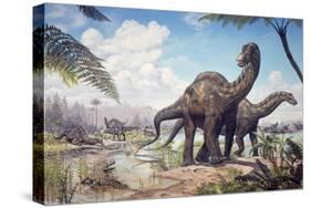 Large Dicraeosaurus Sauropods from the Late Cretaceous of Africa.-null-Stretched Canvas