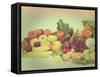 Large Display of Various Fruit and Vegetables with a Vintage Effect-kjpargeter-Framed Stretched Canvas